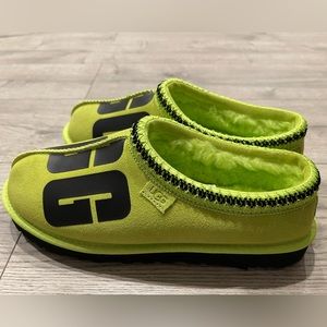 UGG Tasman Chopd Suede Key Lime Wool Slippers 1128195 Men’s Sz 10